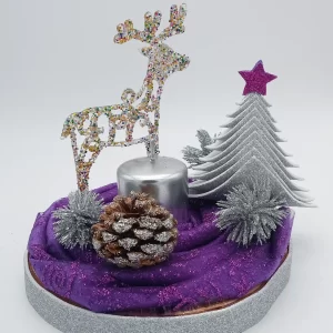 Centrotavola Natalizio Viola